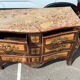Commode tombeau Louis XV en marqueterie et marbre fin XIXe siècle