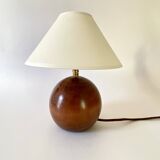 Wooden lamp, recent 2 M fabric cable, pagoda lampshade
