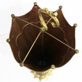 Umbrella stand in copper and brass
