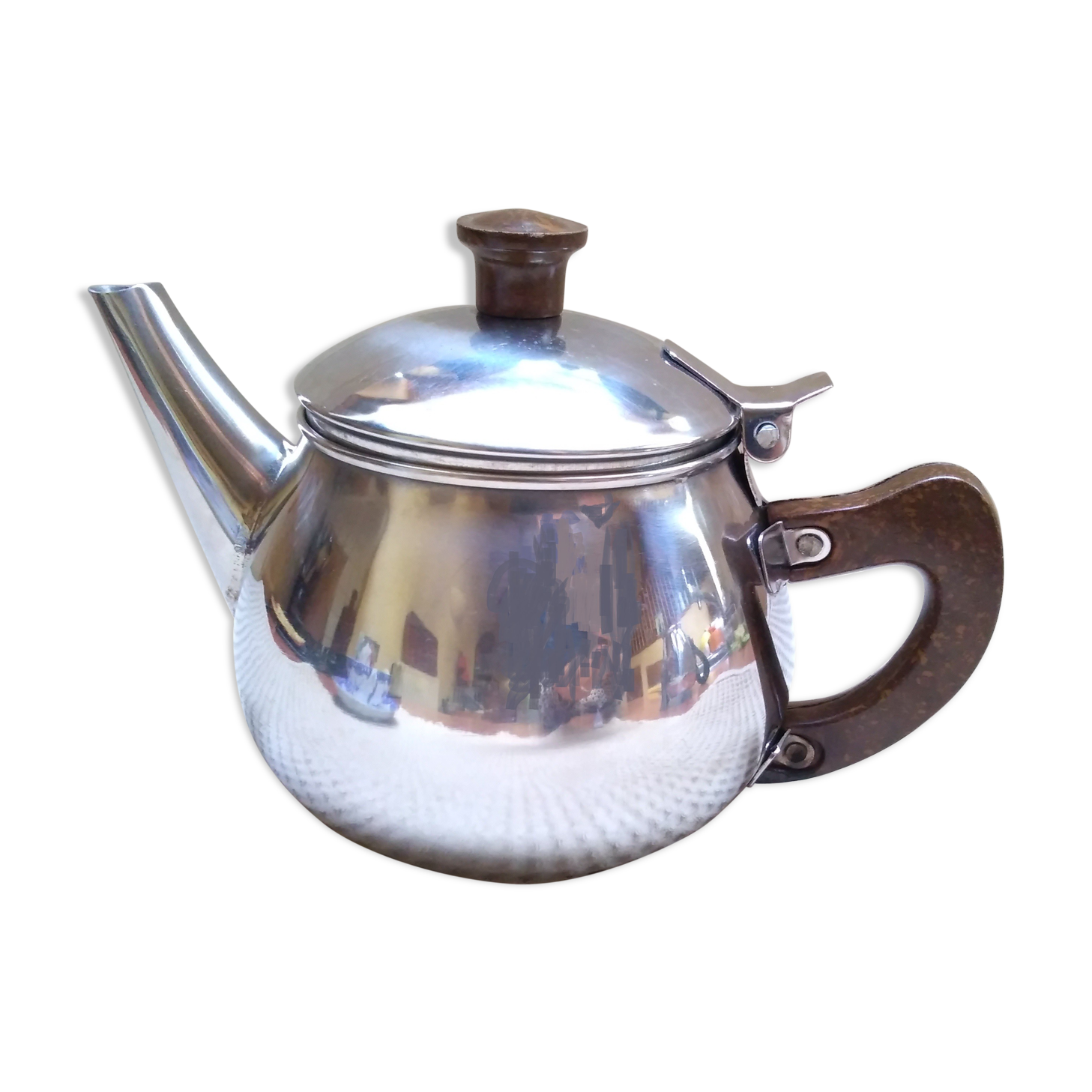 Stainless individual teapot