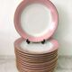 Set of 12 flat plates porcelain from Limoges