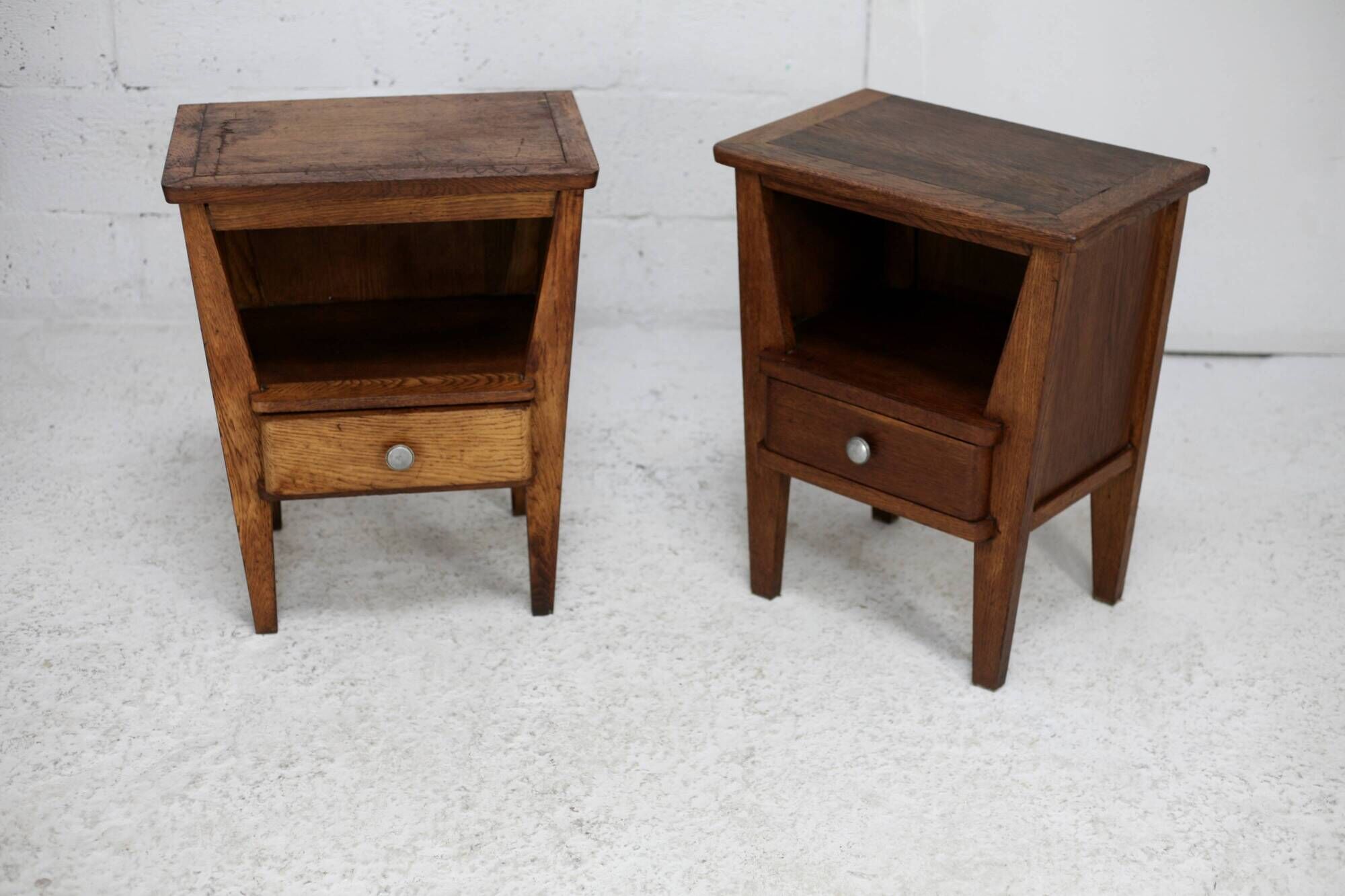 Pair of bedside tables by René Gabriel, Lieuvin. France, 1945