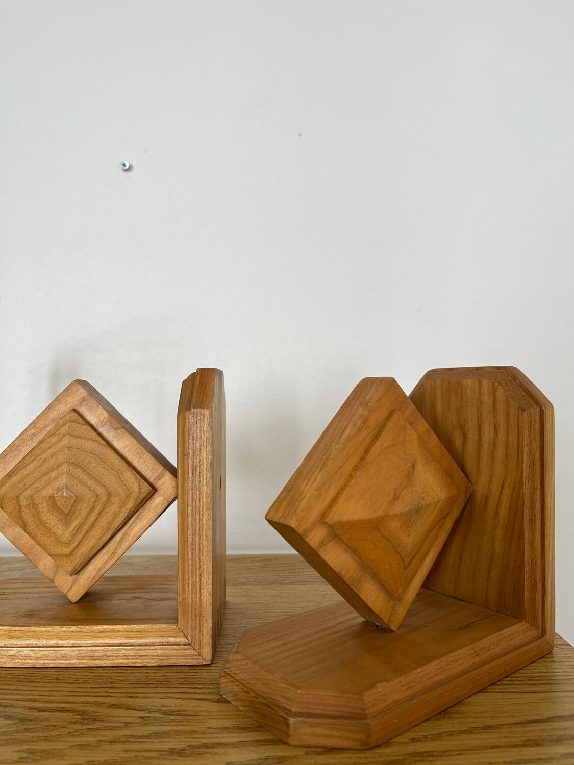 Pair of wooden bookends