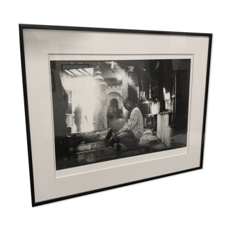 Black and white silver print photo by Marc Lafond with frame. Single draw