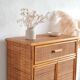 Buffet rotin vintage circa années 70