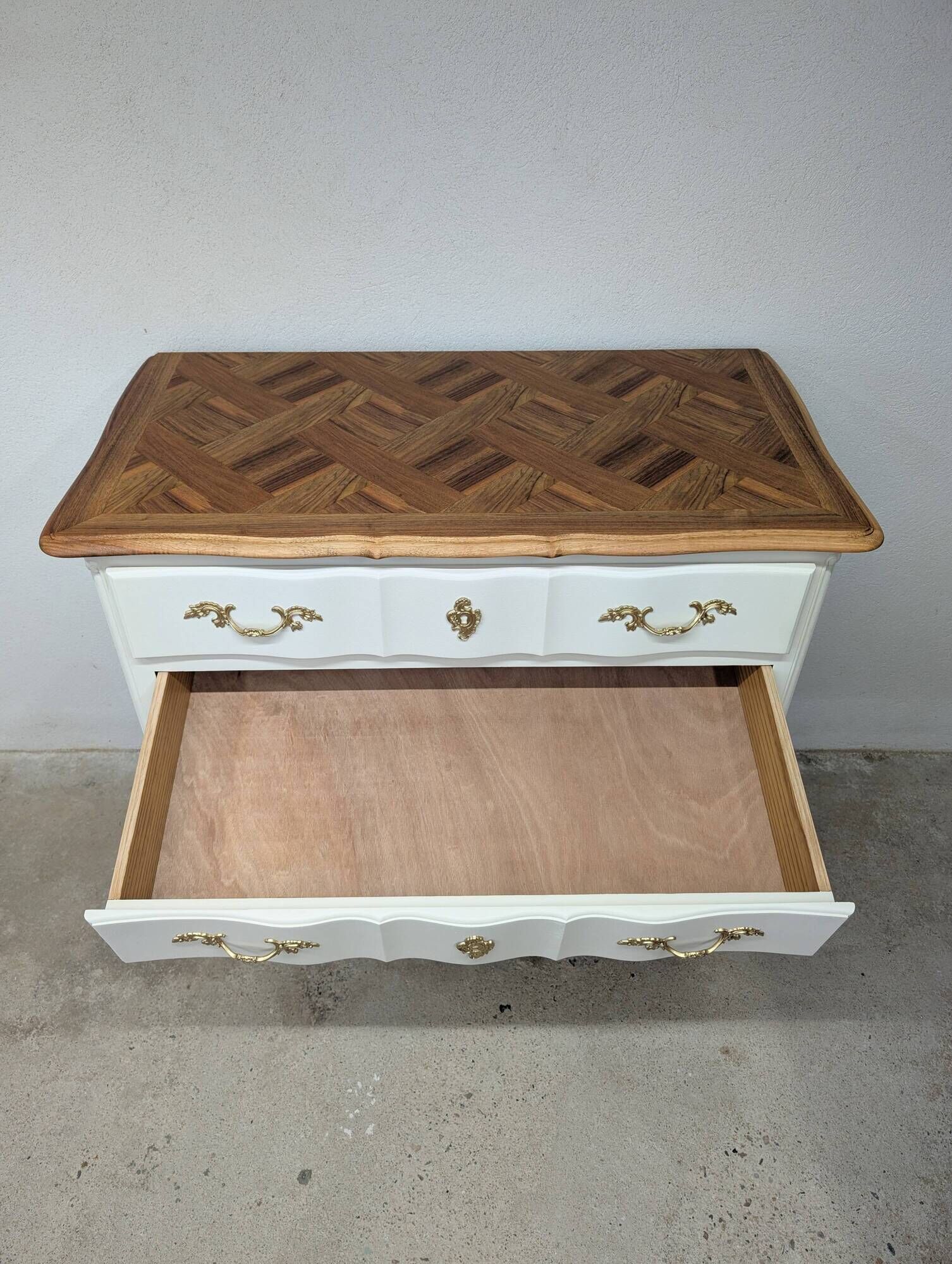 Vintage walnut commode refurbished