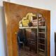 Large antique mirror in wood burl and mother-of-pearl – Art Deco style