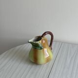 Pear-shaped ceramic slip pitcher