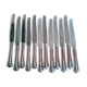 12 silver metal knives, filet model
