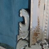 Baroque mirror murano eglomized height 166 x 110 early twentieth