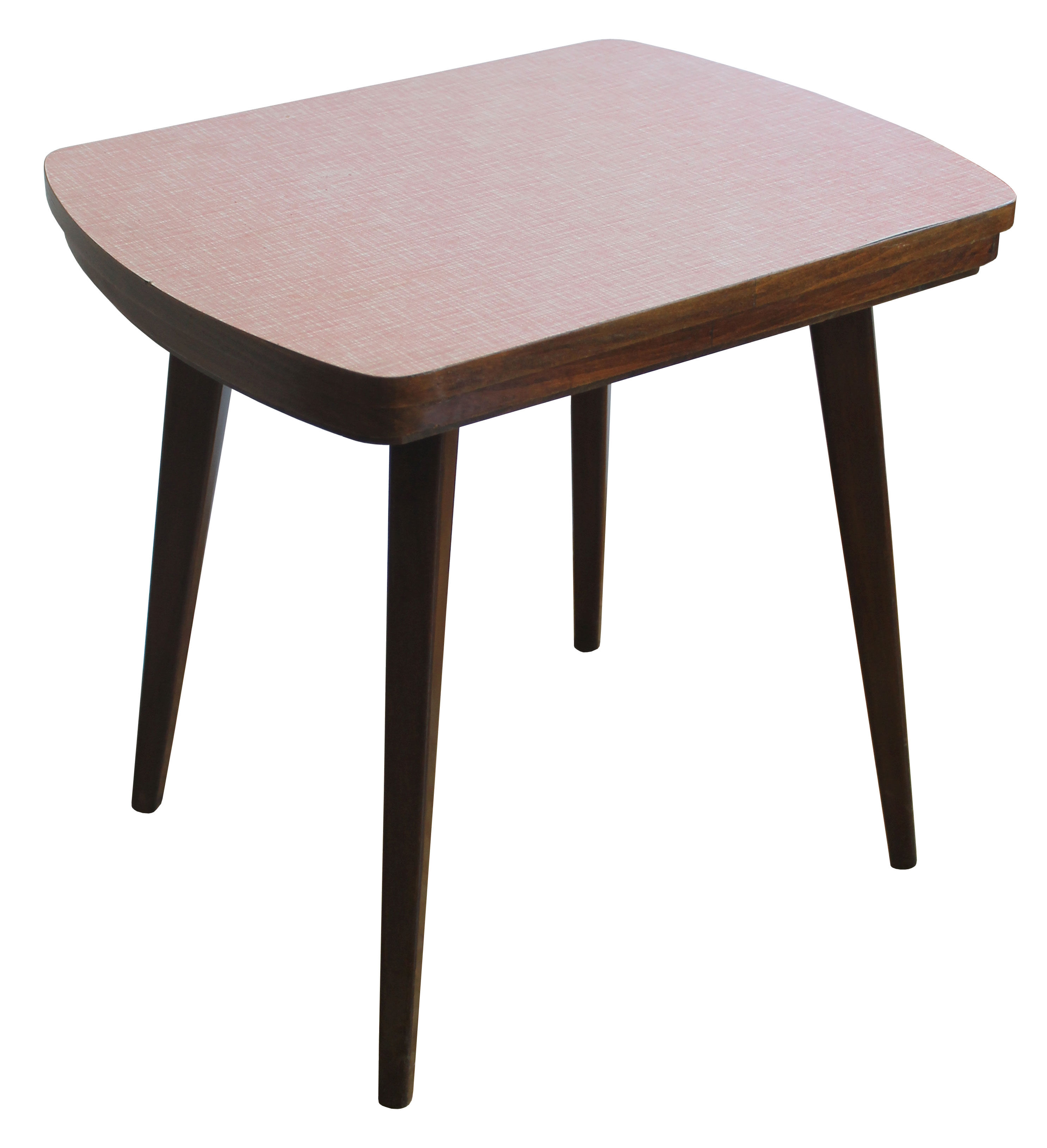 Table d’appoint mid century avec plateau en formica réglable