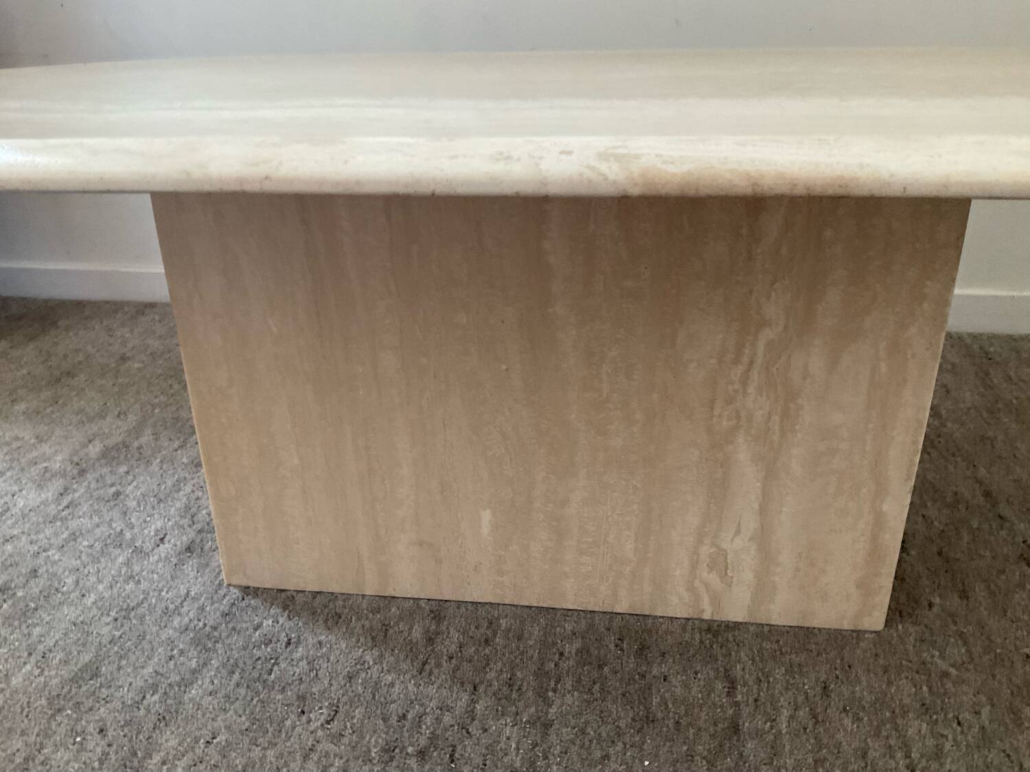 70s travertine coffee table