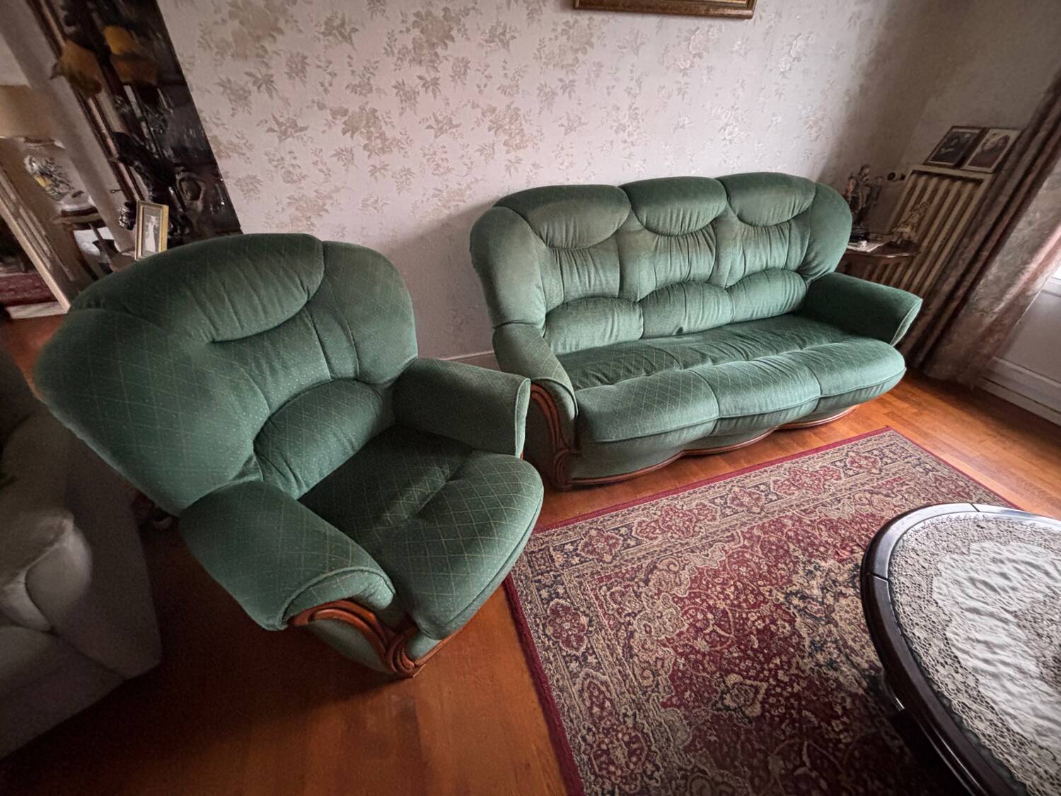 Convertible sofa with an armchair