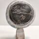 Gray Fat Lava Earthenware Catchall / Videpoche by Lino Zaramella, Signed