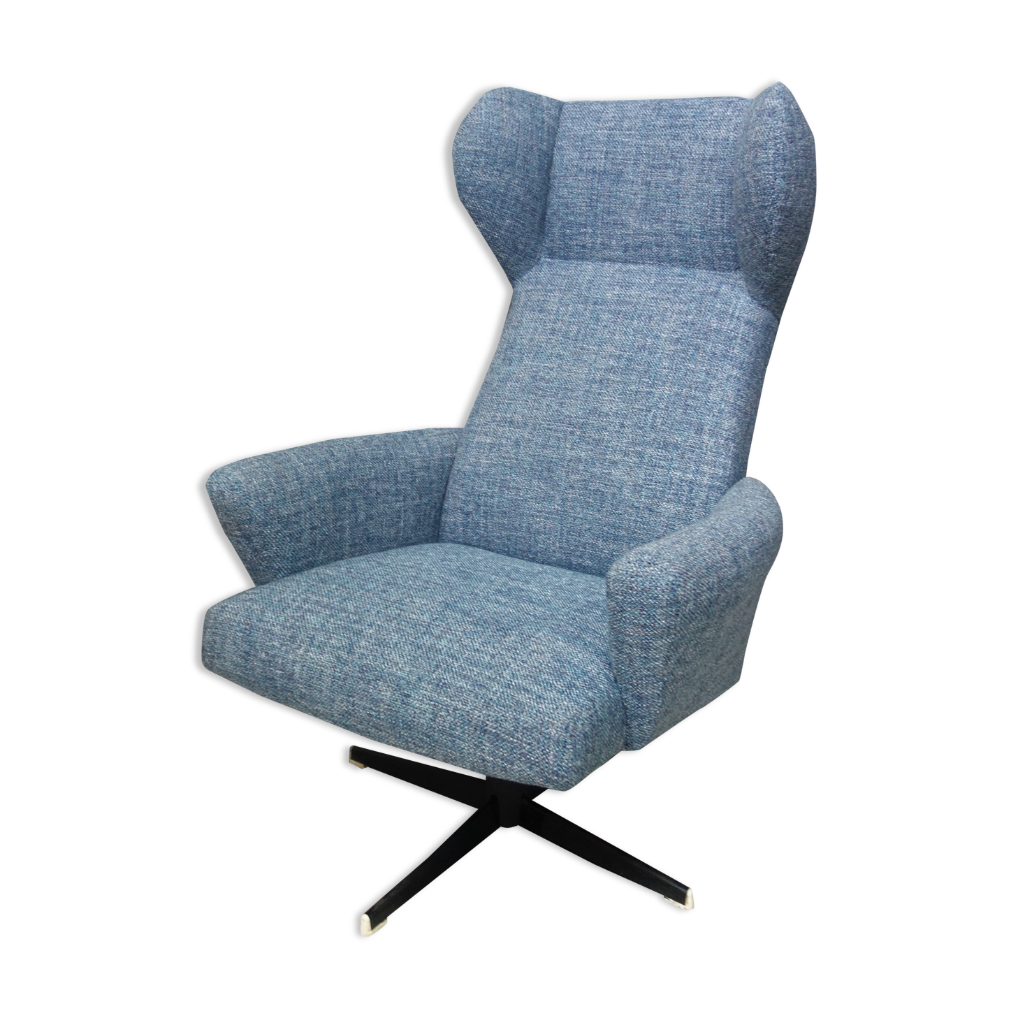 Blue Highback swivel chair 1960s
