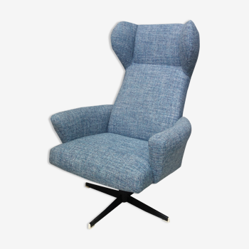 Blue Highback swivel chair 1960s
