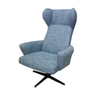 Blue Highback swivel chair 1960s