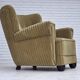 1960s, Danish relax armchair, furniture velour, oak wood.