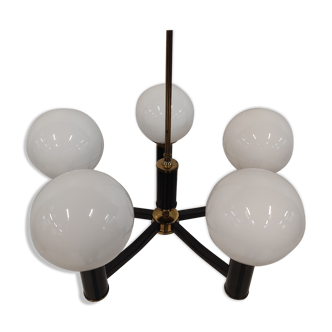 Lustre vintage 5 feux années 70