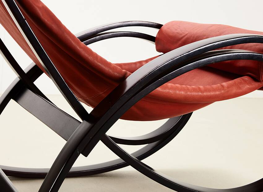 Gae Aulenti Sgarsul Rocking Chair for Poltronova Italy 1962