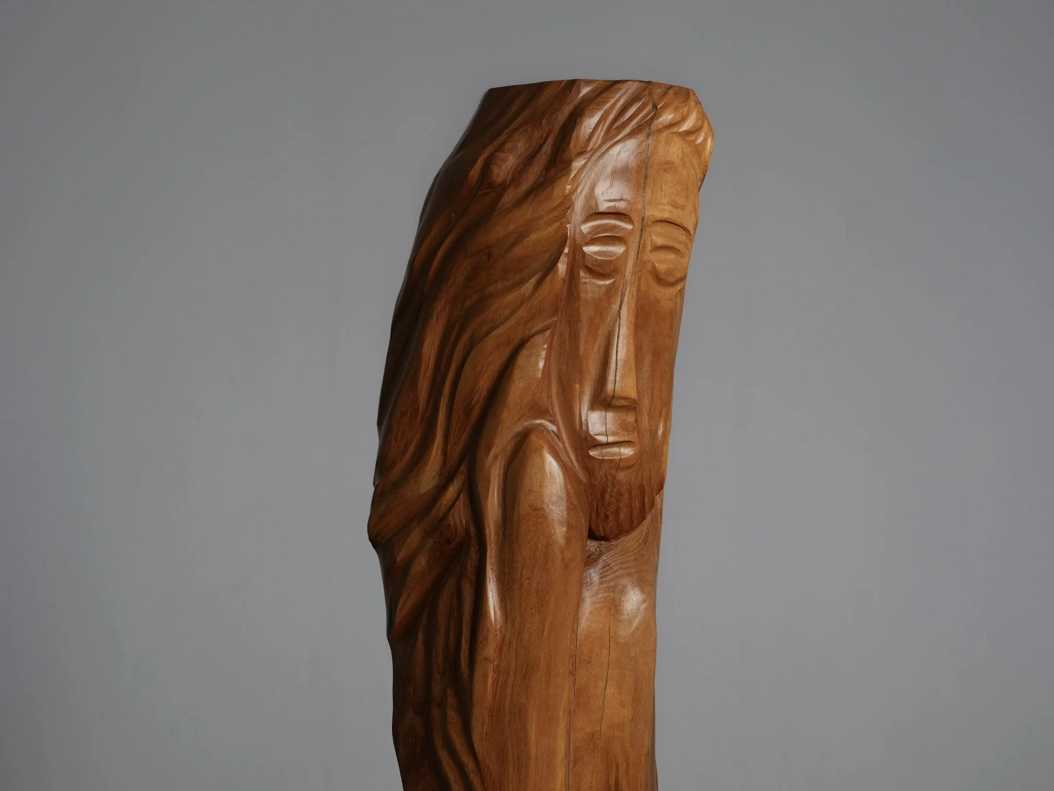 Large-scale figurative oak sculpture, Belgium, 1970s