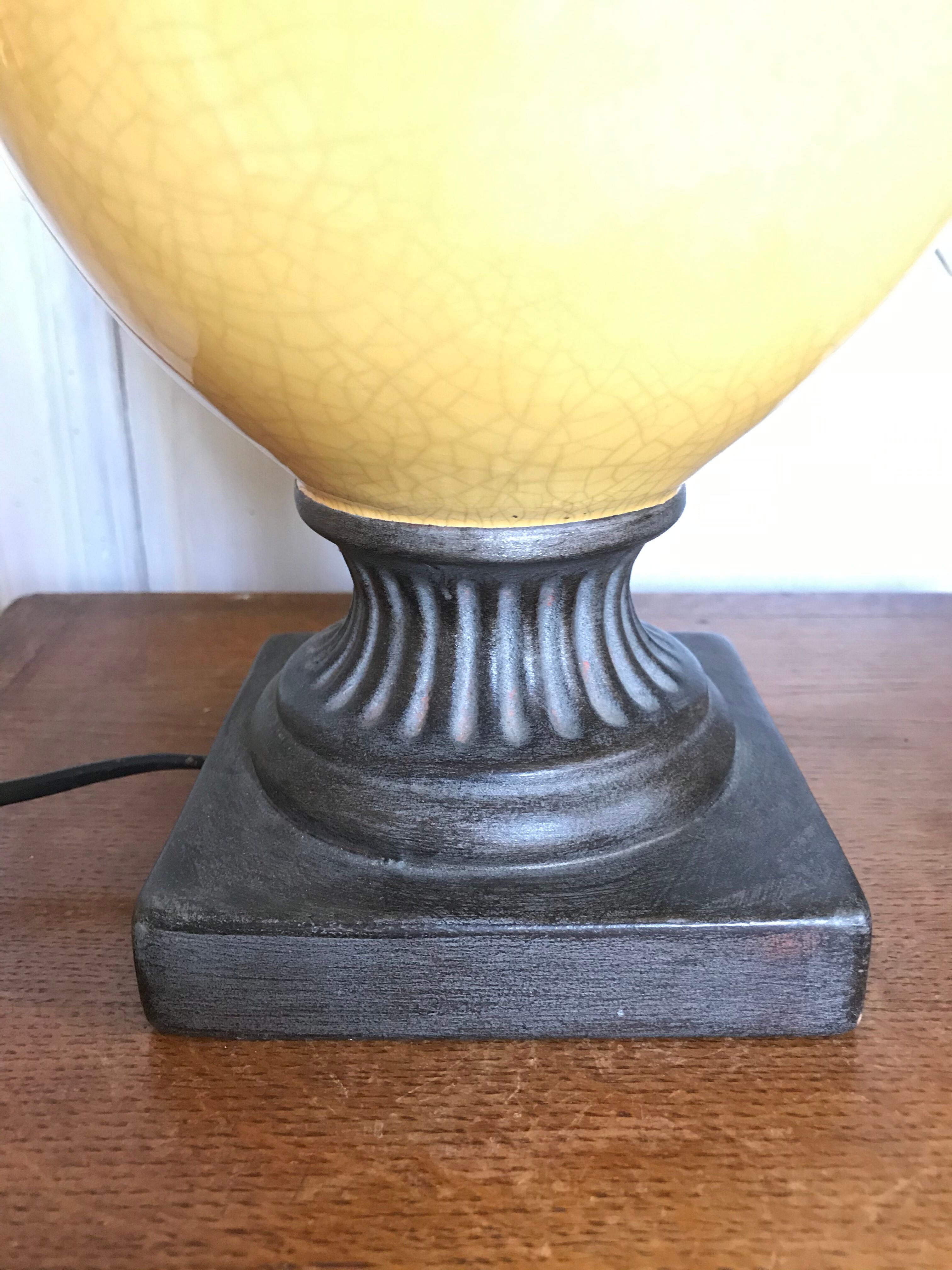 Vintage cracked ceramic lamp