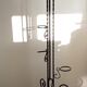 Twisted wrought iron floor lamp with plant holders from the 50s and 60s