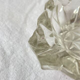 Chiseled glass ashtray