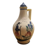 Glazed ceramic vinegar jug Pichet Vinaigrier HB Henriot Quimper
