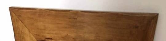 Vintage Scandinavian mirror, solid wood mirror