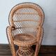 Small emmanuelle armchair for vintage doll wicker / rattan new