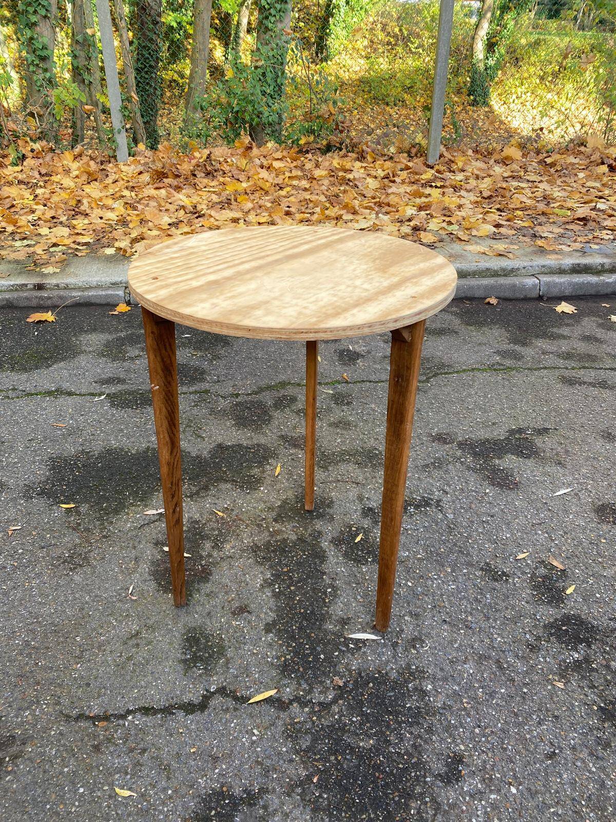 Scandinavian round wooden kitchen table 72cm
