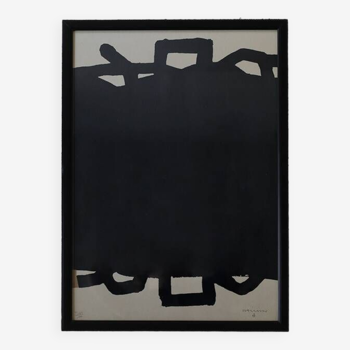 Eduardo Chillida, Original Vintage Lithograph on cardboard, Framed