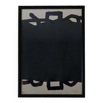 Eduardo Chillida, Original Vintage Lithograph on cardboard, Framed