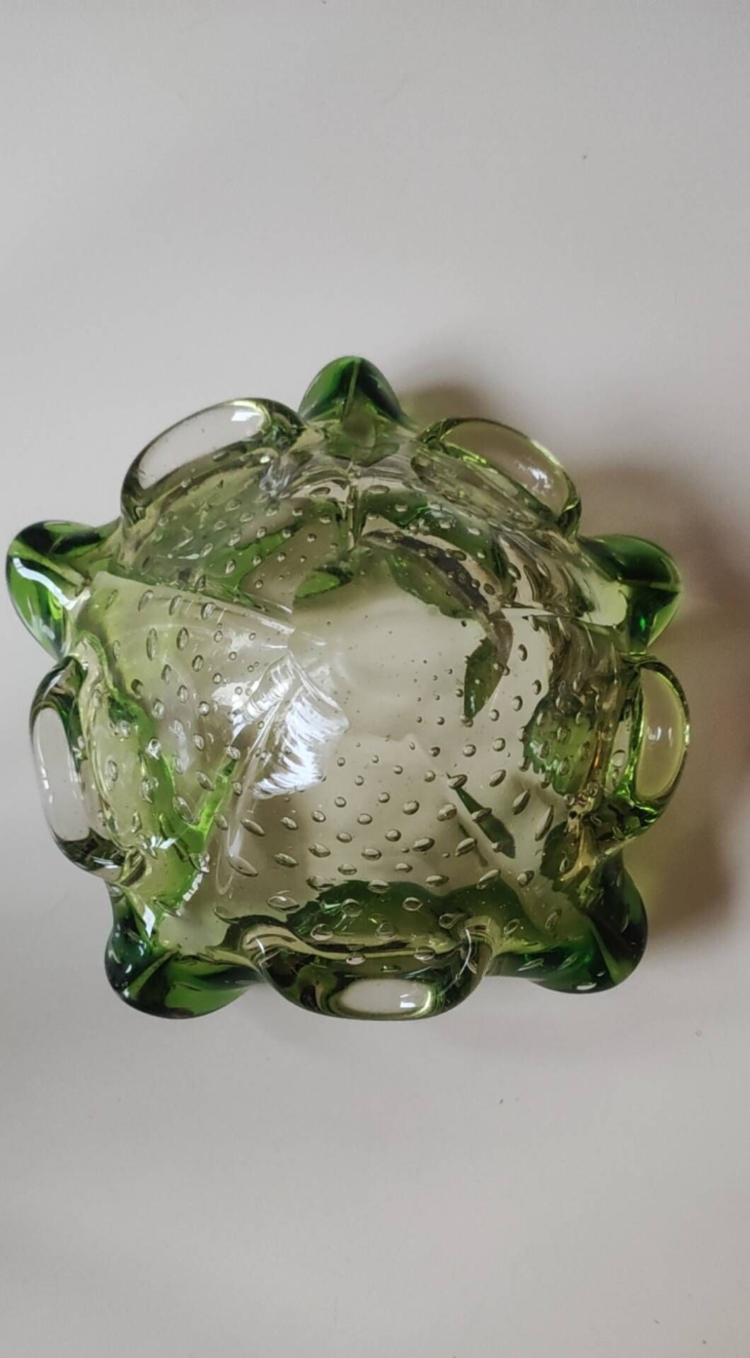 Pocket Video/Bullicante Ashtray Murano. Made of Art Glass. Diameter 19 cm.