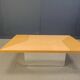 Vintage hidden bar coffee table by Paul michel in ash wood, 1970s
