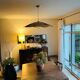Floral suspension linen and rattan