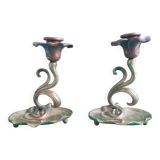 Pair of Art Nouveau candlesticks