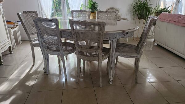 Table merisier  Louis XV Shabby