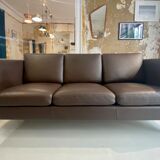Danish leather sofa 3 places