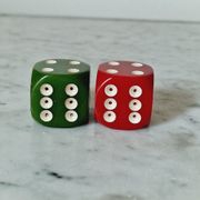 Vintage salt and pepper shaker dice in bakelite