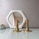 Set of 2 brass candle holders with mother-of-pearl, 1970s