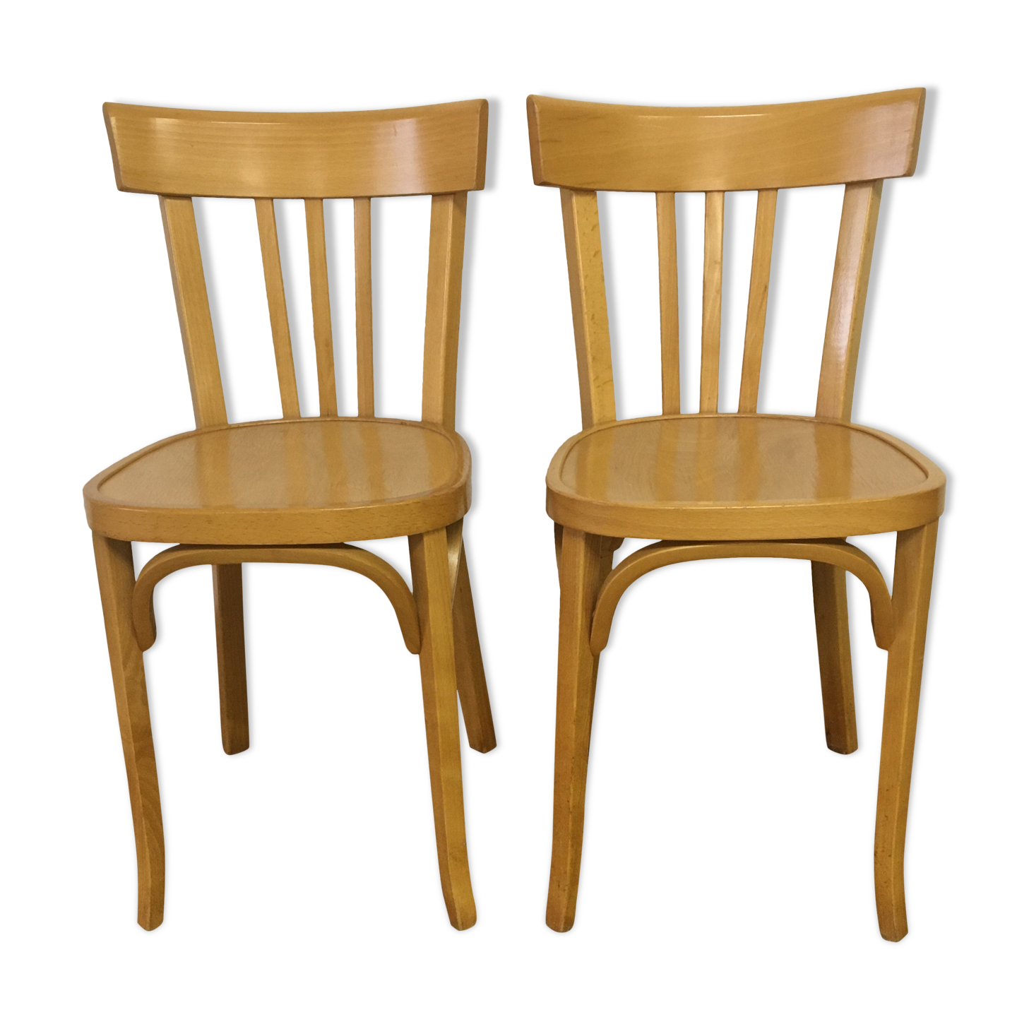 Pair of Baumann bistro chairs