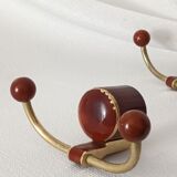 Art deco bakelite brass hooks