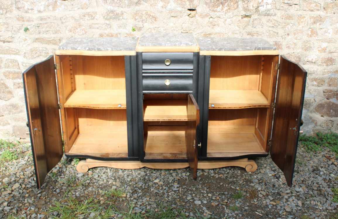 Vintage art deco solid wood sideboard