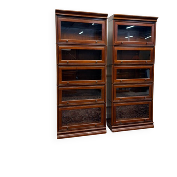 Set Classic Art Deco Globe Wernicke Bookcase