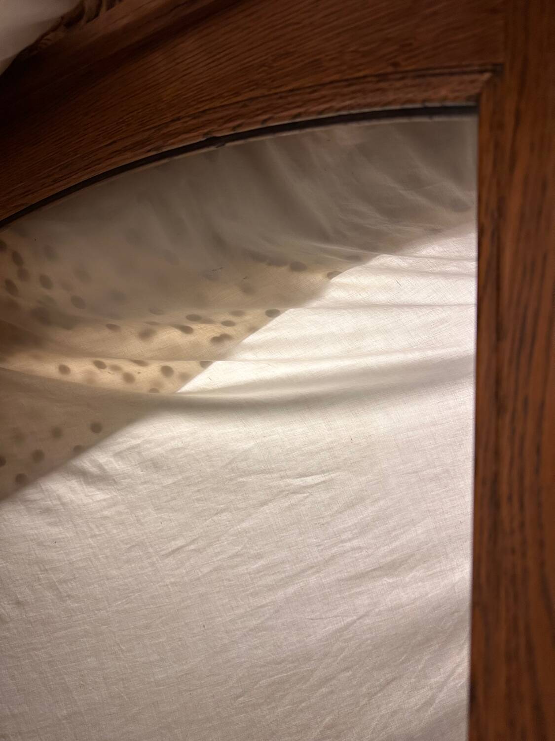 Vintage art deco wooden cabinet with mirror