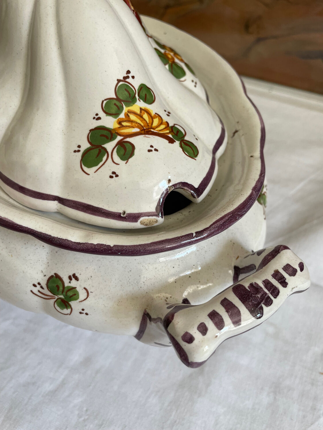 Légumier soupière en faïence