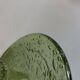Biot candle holder in lime green bubbled glass 1970
