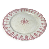 Plat ancien en porcelaine de Hiens, terre de fer